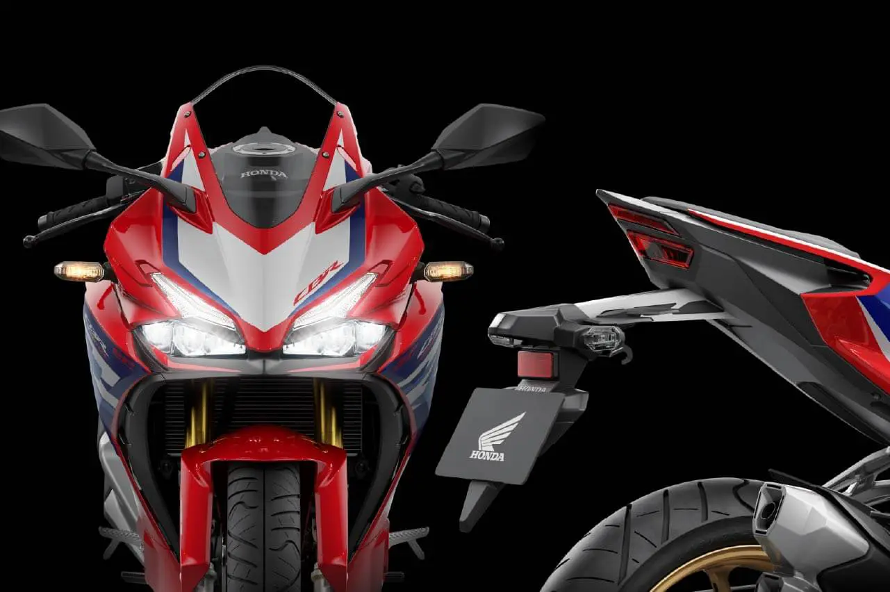 Lampu depan dual LED tajam dan lampu belakang sporty Honda CBR250RR